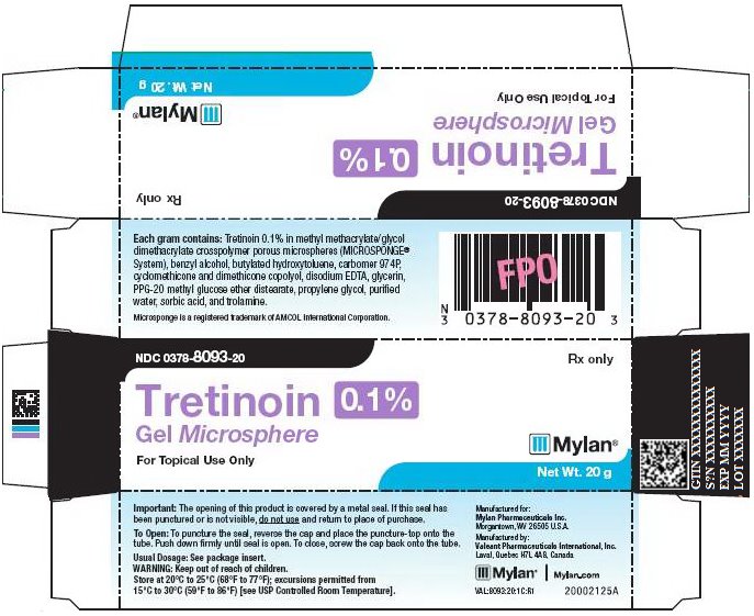 Tretinoin Gel Microsphere 0.1% Carton Label