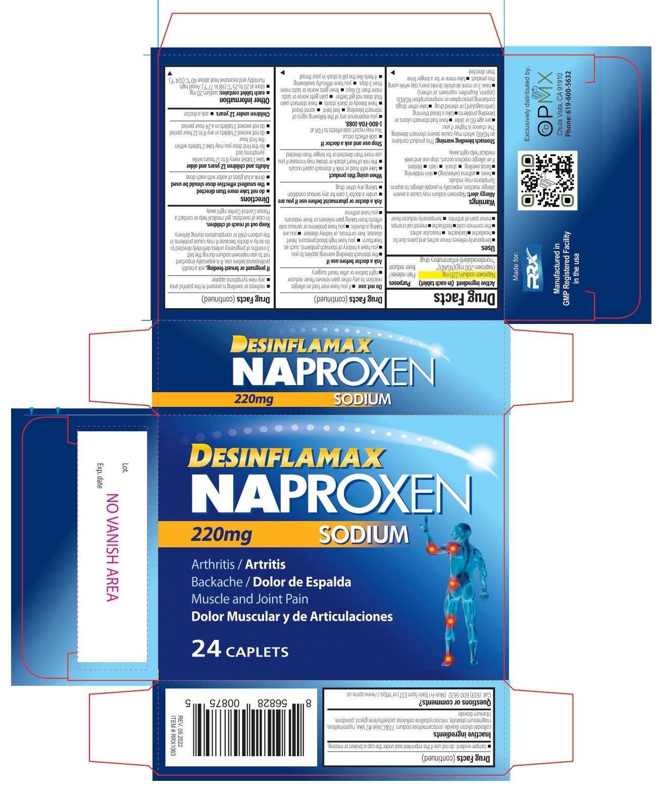 Naproxen Desinflamax 24 Caplets