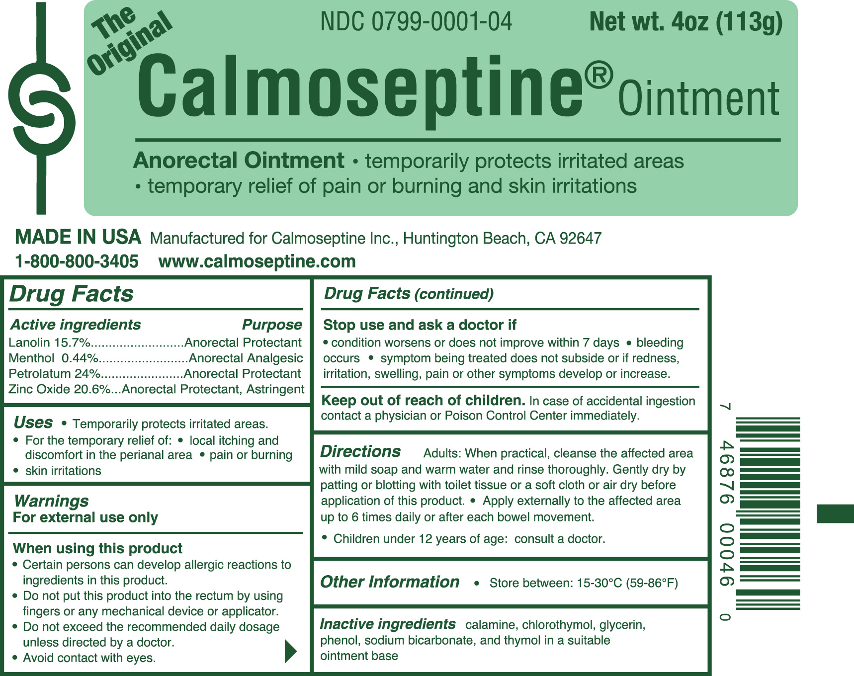 Calmoseptine Ointment