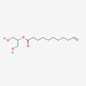 Chemical structure for GLYCERYL 2-UNDECYLENATE