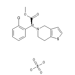 Chemical structure for CLOPIDOGREL BISULFATE