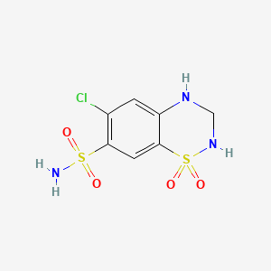 Chemical structure for HYDROCHLOROTHIAZIDE