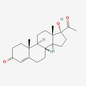Chemical structure for HYDROXYPROGESTERONE