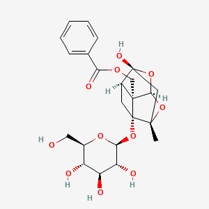 Chemical structure for PEONIFLORIN