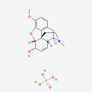 Chemical structure for CODEINE PHOSPHATE ANHYDROUS