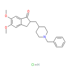 Chemical structure for DONEPEZIL HYDROCHLORIDE