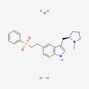 Chemical structure for ELETRIPTAN HYDROBROMIDE MONOHYDRATE