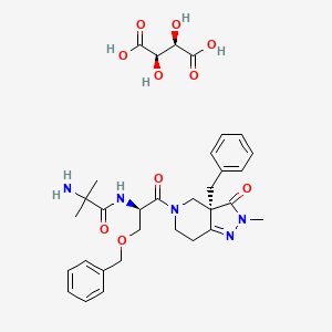 Chemical structure for CAPROMORELIN TARTRATE
