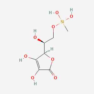 Chemical structure for METHYLSILANOL ASCORBATE