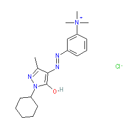 Chemical structure for BASIC YELLOW 57