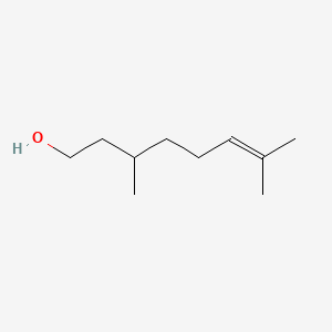 Chemical structure for .BETA.-CITRONELLOL, (+/-)-