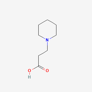 Chemical structure for PIPERIDINEPROPIONIC ACID
