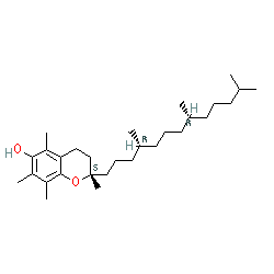 Chemical structure for ALPHA-TOCOPHEROL, L-