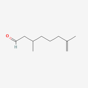 Chemical structure for .ALPHA.-CITRONELLAL