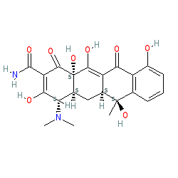 Chemical structure for TETRACYCLINE