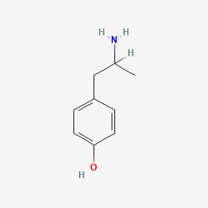 Chemical structure for HYDROXYAMPHETAMINE