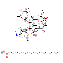 Chemical structure for ERYTHROMYCIN STEARATE