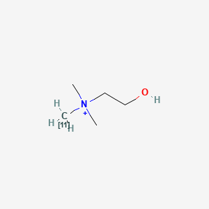 Chemical structure for CHOLINE C-11