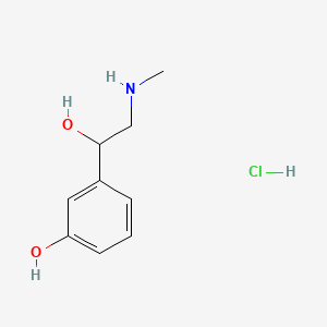 Chemical structure for PHENYLEPHRINE HYDROCHLORIDE, (+/-)-