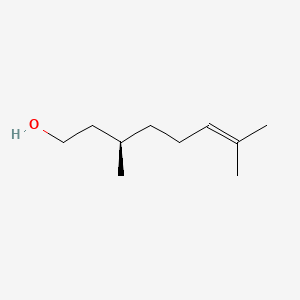 Chemical structure for .BETA.-CITRONELLOL, (R)-