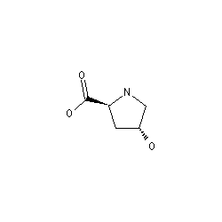 Chemical structure for HYDROXYPROLINE