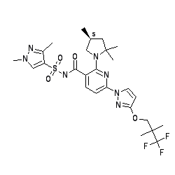 Chemical structure for ELEXACAFTOR