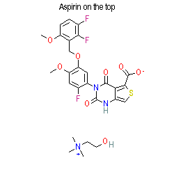 Chemical structure for LINZAGOLIX CHOLINE