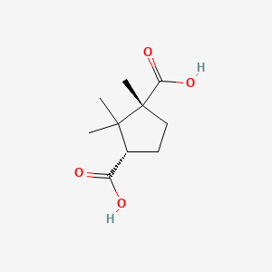 Chemical structure for CAMPHORIC ACID, (+)-